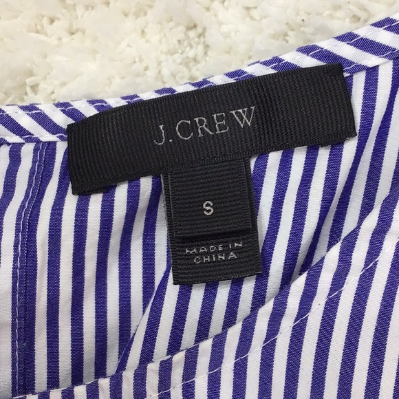 J. Crew mixed stripe sleeveless ruffle top S - Picture 7 of 9